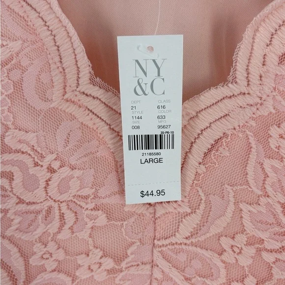 Elegant Pink Lace Women bodysuit - Picture 4 of 7